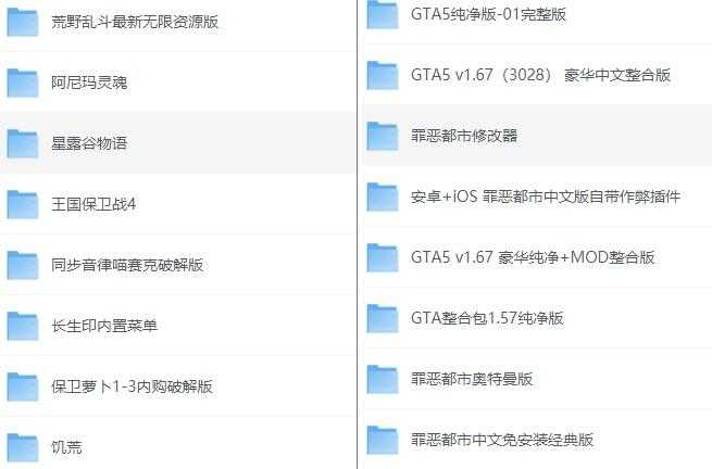 游戏资源合集(GTA系列,街机,PC&手机)